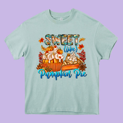 Sweet Like Pumpkin Pie Heavy Core Tee Designed By Cowhidedigitalart