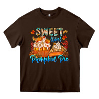 Chocolate Brown Sweet Like Pumpkin Pie Heavy Core Tee - CowhideDigitalArt