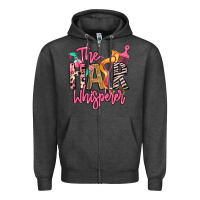 Charcoal Heather the hair whisperer Zipper Hoodie - texasbilliewilder