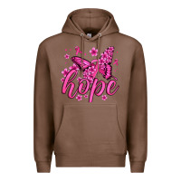 Chestnut hope breast cancer butterfly Premium Hoodie - Jasminsmagicworld