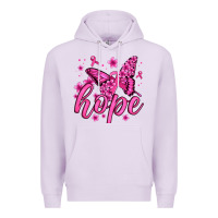 Lilac hope breast cancer butterfly Premium Hoodie - Jasminsmagicworld