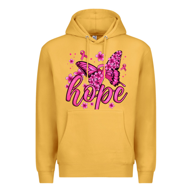 Hope Breast Cancer Butterfly Premium Hoodie by Jasminsmagicworld | Teevron