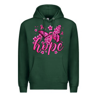 Sports Green hope breast cancer butterfly Premium Hoodie - Jasminsmagicworld