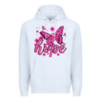 White hope breast cancer butterfly Premium Hoodie - Jasminsmagicworld