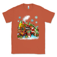 Copper christmas santa and friends train Classic Tee - Zillion Design Studio