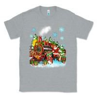 Heather Grey christmas santa and friends train Classic Tee - Zillion Design Studio