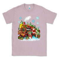 Lilac christmas santa and friends train Classic Tee - Zillion Design Studio
