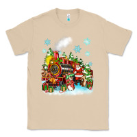 Mushroom christmas santa and friends train Classic Tee - Zillion Design Studio
