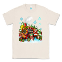 Natural christmas santa and friends train Classic Tee - Zillion Design Studio