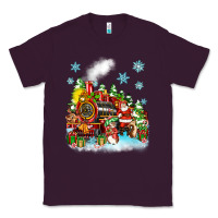 Plum christmas santa and friends train Classic Tee - Zillion Design Studio