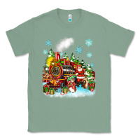 Sage christmas santa and friends train Classic Tee - Zillion Design Studio