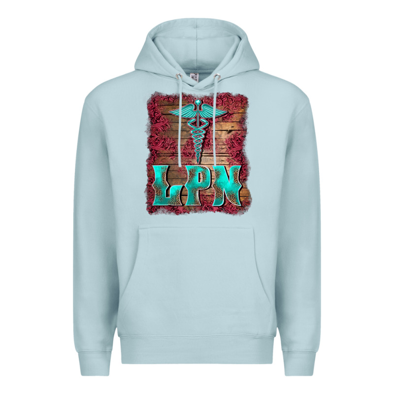 Licensed Practical Nurse Medical Symbol  Background Premium Hoodie by BarkalooDesign | Teevron