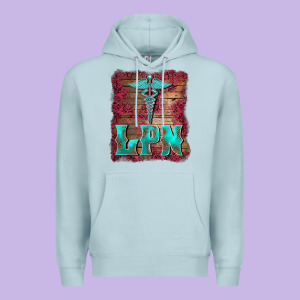 Licensed Practical Nurse Medical Symbol  Background Premium Hoodie Designed By Barkaloodesign