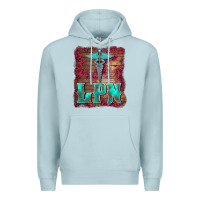 Blue Mist licensed practical nurse medical symbol  background Premium Hoodie - BarkalooDesign