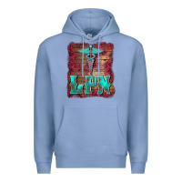 Colony Blue licensed practical nurse medical symbol  background Premium Hoodie - BarkalooDesign