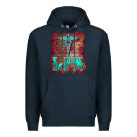 Navy licensed practical nurse medical symbol  background Premium Hoodie - BarkalooDesign