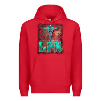 Red licensed practical nurse medical symbol  background Premium Hoodie - BarkalooDesign