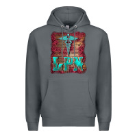 Rock licensed practical nurse medical symbol  background Premium Hoodie - BarkalooDesign