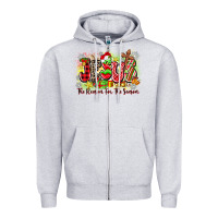 Heather Grey jesus the reason for the season Zipper Hoodie - Zillion Design Studio