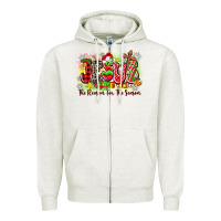 Oatmeal Heather jesus the reason for the season Zipper Hoodie - Zillion Design Studio