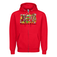 Red jesus the reason for the season Zipper Hoodie - Zillion Design Studio