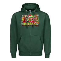 Sports Green jesus the reason for the season Zipper Hoodie - Zillion Design Studio