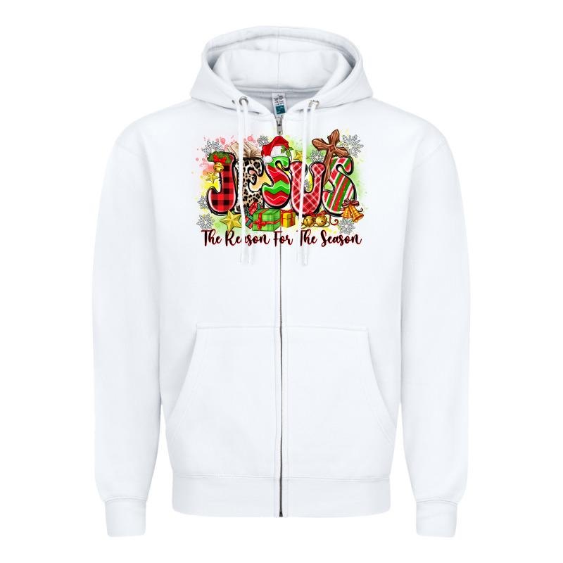 Jesus The Reason For The Season Zipper Hoodie by Zillion Design Studio | Teevron