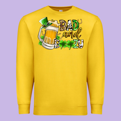 Bad And Boozy Premium Sweatshirt Designed By Racoondesign
