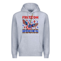 Heather Grey freedom rocks Premium Hoodie - NancyCooperArtShop