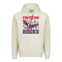 Oatmeal Heather freedom rocks Premium Hoodie - NancyCooperArtShop