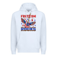 White freedom rocks Premium Hoodie - NancyCooperArtShop