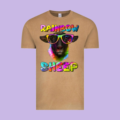 Rainbow Sheep Suffolk Sheep Vintage Tee Designed By Artiststas