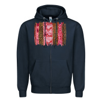 Navy valentine's day love brushstrokes Zipper Hoodie - RanaPortraitStore