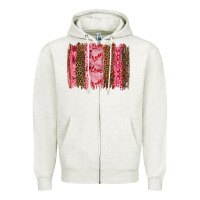Oatmeal Heather valentine's day love brushstrokes Zipper Hoodie - RanaPortraitStore
