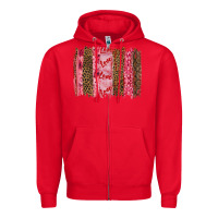 Red valentine's day love brushstrokes Zipper Hoodie - RanaPortraitStore