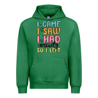 Emerald i came i saw i had anxiety so i left Urban Hoodie - MaliasSmallBusiness