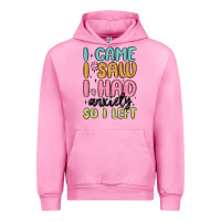 Fuchsia Pink i came i saw i had anxiety so i left Urban Hoodie - MaliasSmallBusiness