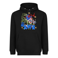 Black red white rawr Heavyweight Hoodie - Zillion Design Studio