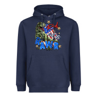 Navy red white rawr Heavyweight Hoodie - Zillion Design Studio