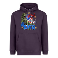 Plum red white rawr Heavyweight Hoodie - Zillion Design Studio