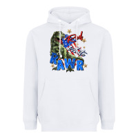 White red white rawr Heavyweight Hoodie - Zillion Design Studio