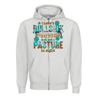 Dove Grey theres bullshit everywhere and not a pasture tbw Zipper Hoodie - texasbilliewilder