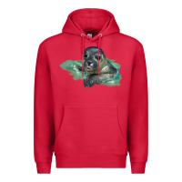 Cardinal Sea Seal Face Illustrations Premium Hoodie - LillyAllenDesigns