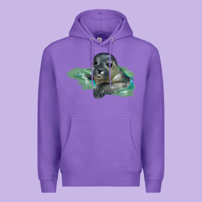 Sea Seal Face Illustrations Premium Hoodie Designed By Lillyallendesigns