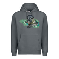 Rock Sea Seal Face Illustrations Premium Hoodie - LillyAllenDesigns