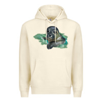 Sandshell Sea Seal Face Illustrations Premium Hoodie - LillyAllenDesigns