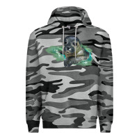 Slate Camo Sea Seal Face Illustrations Premium Hoodie - LillyAllenDesigns