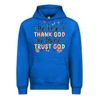 Cobalt look back and thank god look forward and trust god Urban Hoodie - MaliasSmallBusiness