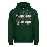 Forest Green look back and thank god look forward and trust god Urban Hoodie - MaliasSmallBusiness