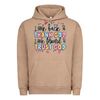 Pigment Burro look back and thank god look forward and trust god Urban Hoodie - MaliasSmallBusiness